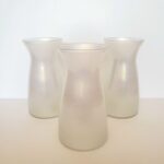 White Shimmer Flower Vases