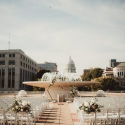 rooftop wedding at the Monona Terrace